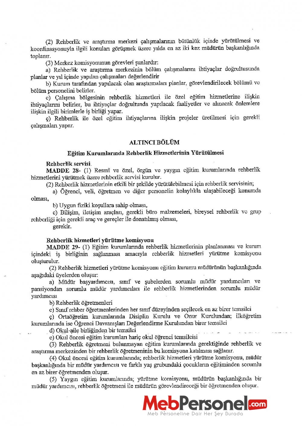 Rehber Öğretmenlik İle İlgili MEB'in Taslak Yönetmeliği