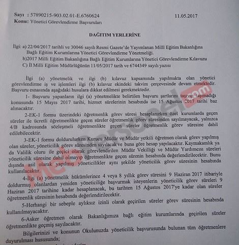 Müdür-Müdür Yardımcılığı Başvurularında Dikkat Edilecek Hususlar