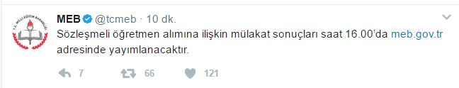 Sözleşmeli Öğretmenlik Mülakat Sonuçları Açıklandı | MEB Personel