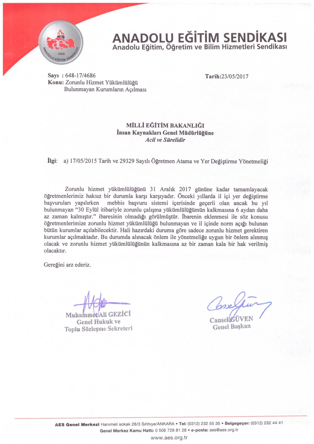 İl İçi Yer Değiştirmeler İle İlgili Önemli Yazı