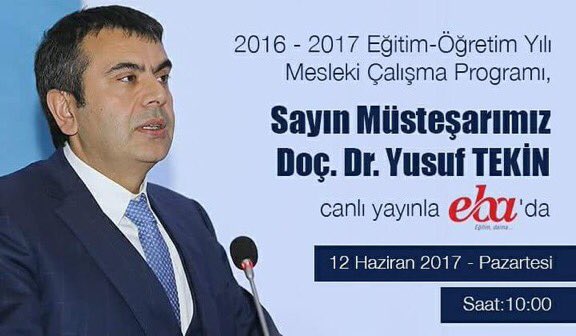 Seminerin İlk Gününde Yusuf Tekin, Canlı Yayınla Öğretmenlerle Buluşacak