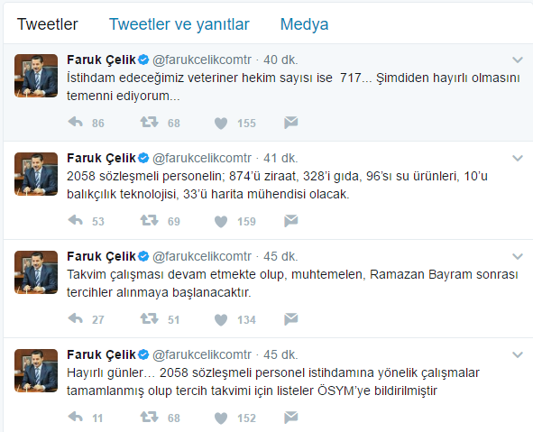 Bakan Faruk Çelik Personel Alımına İlişkin Açıklamada Bulundu