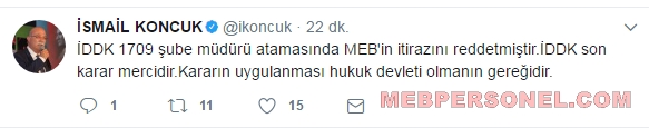 Koncuk'tan Şube Müdürlüğü Açıklaması