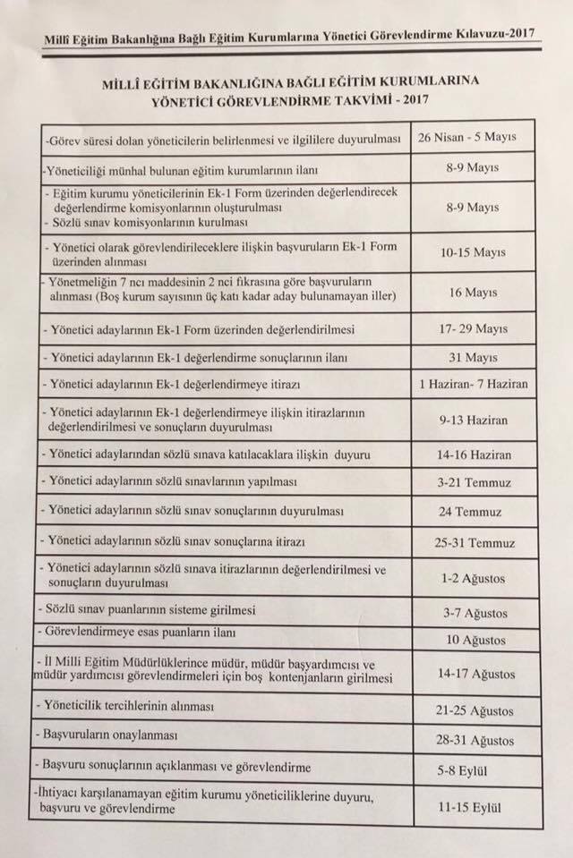 Müdür Yardımcılığı MEBBİS Başvuru Ekranı Açıldı