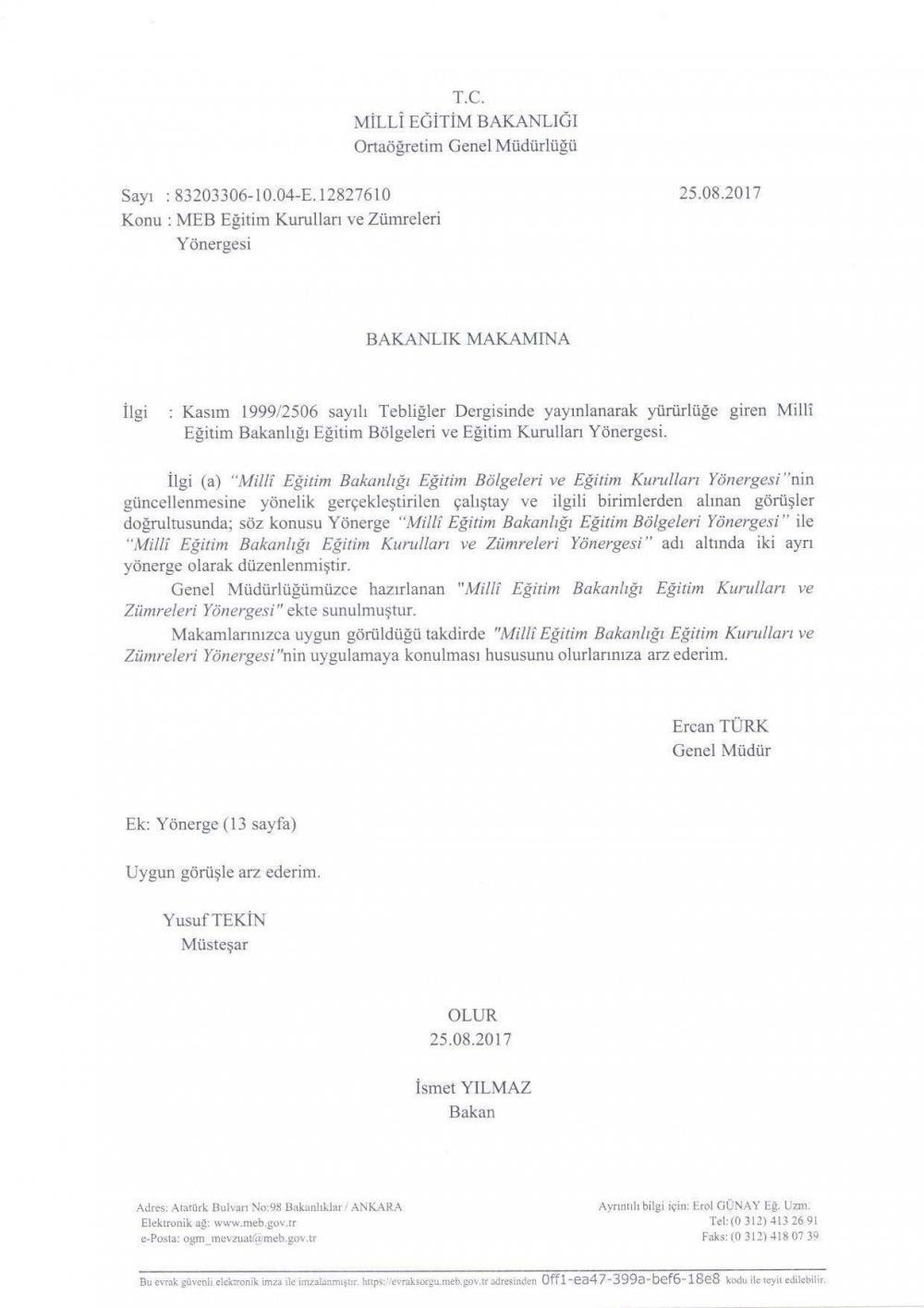 MEB Eğitim Kurulları ve Zümreleri Yönergesi Yayımlandı