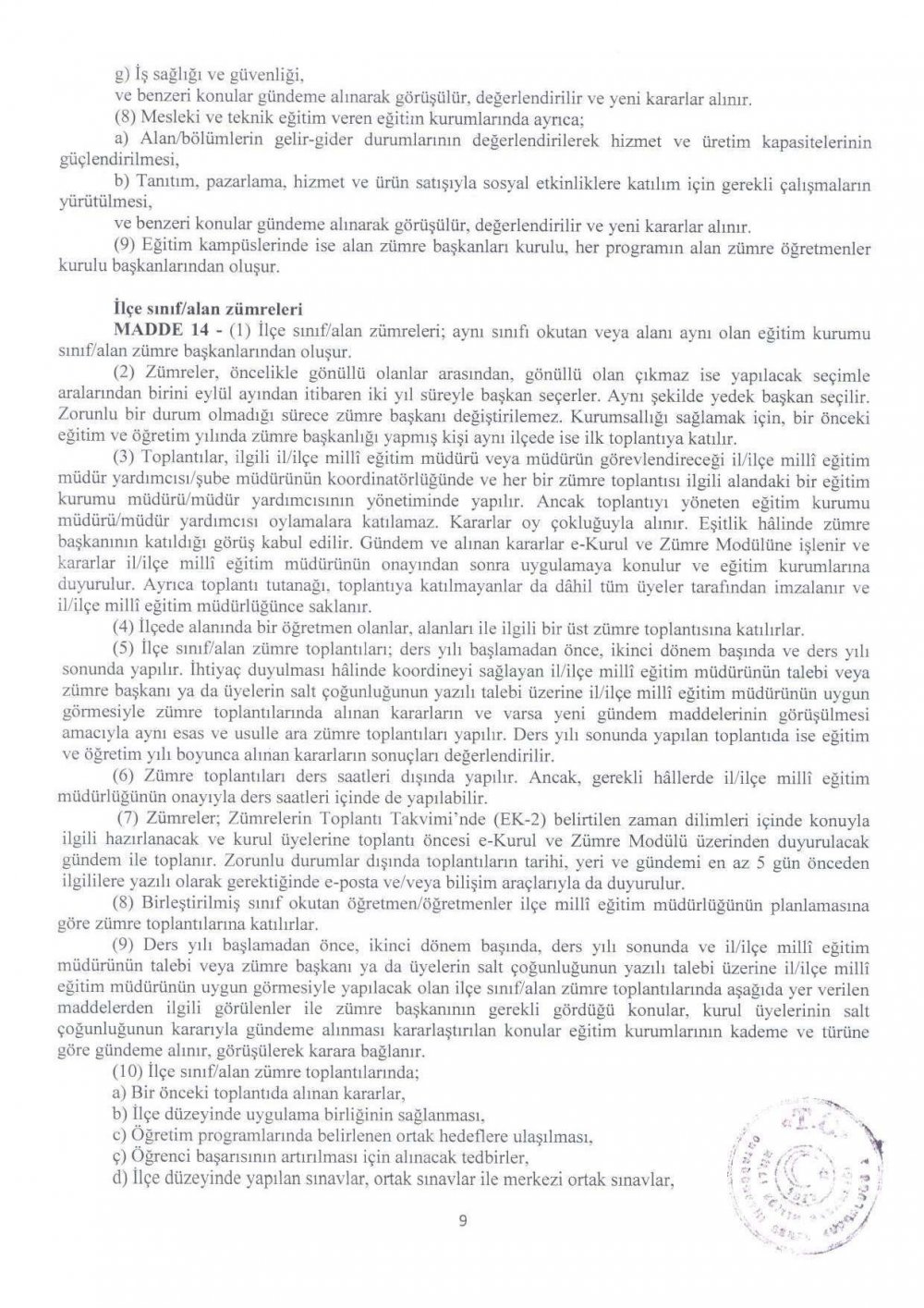 MEB Eğitim Kurulları ve Zümreleri Yönergesi Yayımlandı