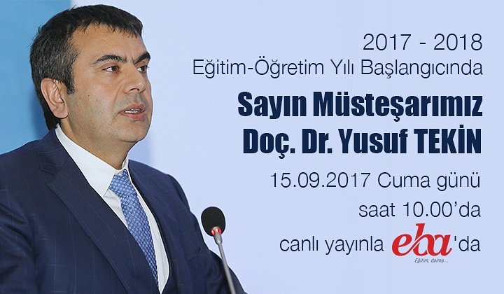 Yusuf Tekin, EBA Üzerinden Öğretmenlerin Sorularını Yanıtlayacak