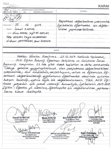 Türk Eğitim-Sen Eylem Kararı Aldığını Açıkladı