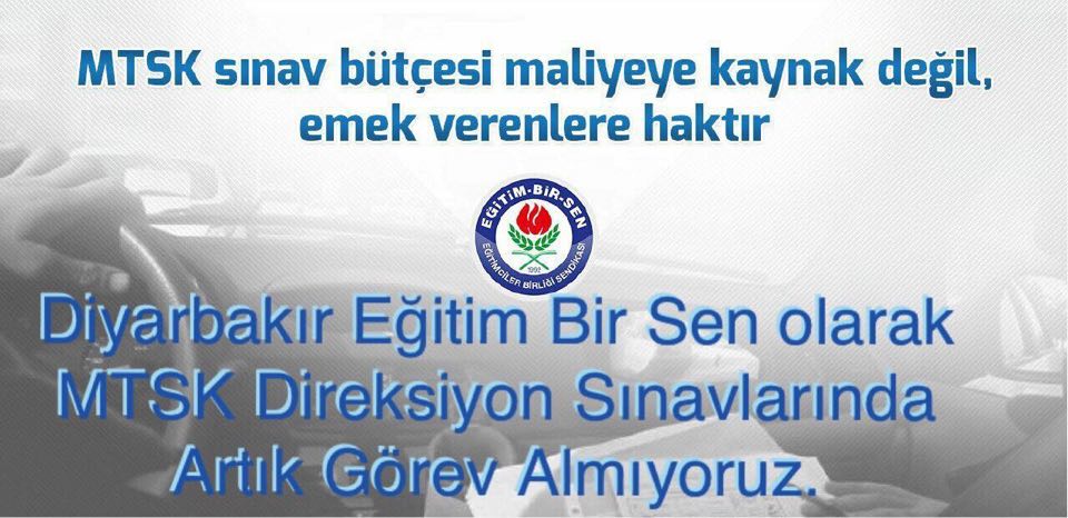 EBS Diyarbakır Şubesi, MTSK Sınavında Görev Almama Kararı Aldı