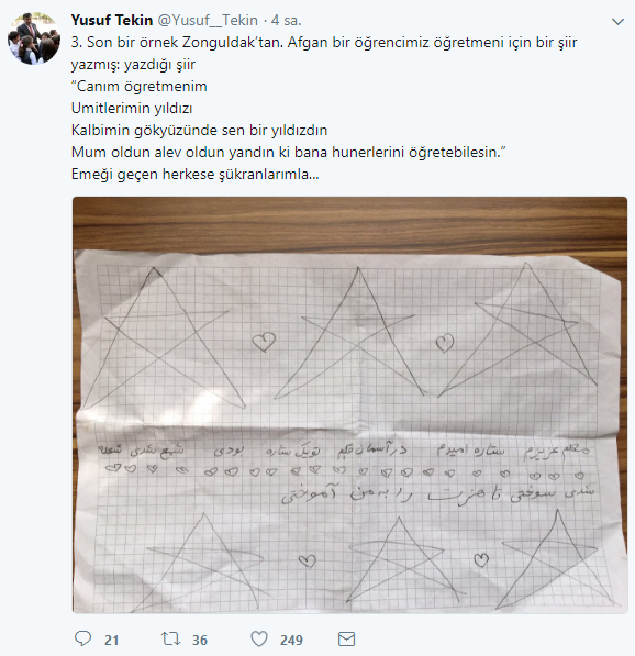 MEB Müsteşarı Yusuf Tekin, 3 Yeni Örnek Uygulamayı Paylaştı