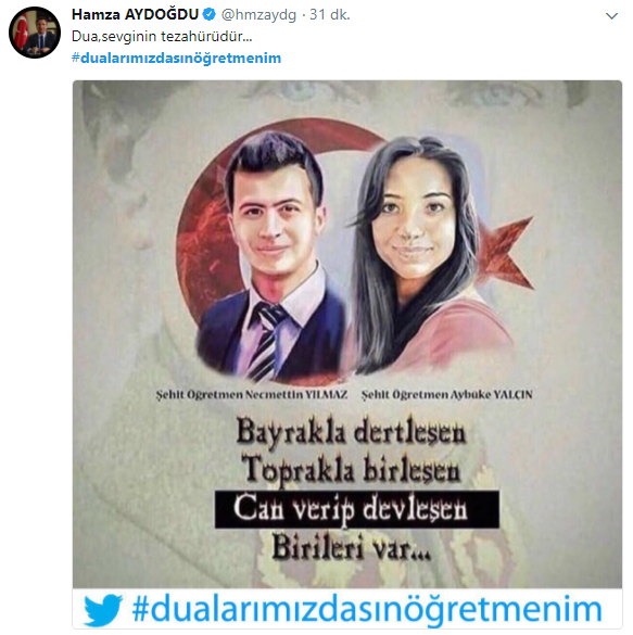 MEB Ailesi Twitter'i #dualarımızdasınöğretmenim İle Salladı