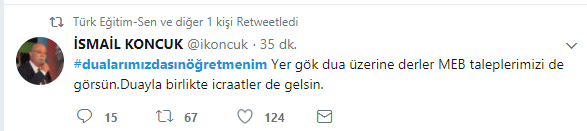 MEB Ailesi Twitter'i #dualarımızdasınöğretmenim İle Salladı