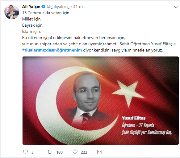 MEB Ailesi Twitter'i #dualarımızdasınöğretmenim İle Salladı