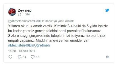 Atama İsteyen Öğretmenlere 'Provokatör' Dedi...