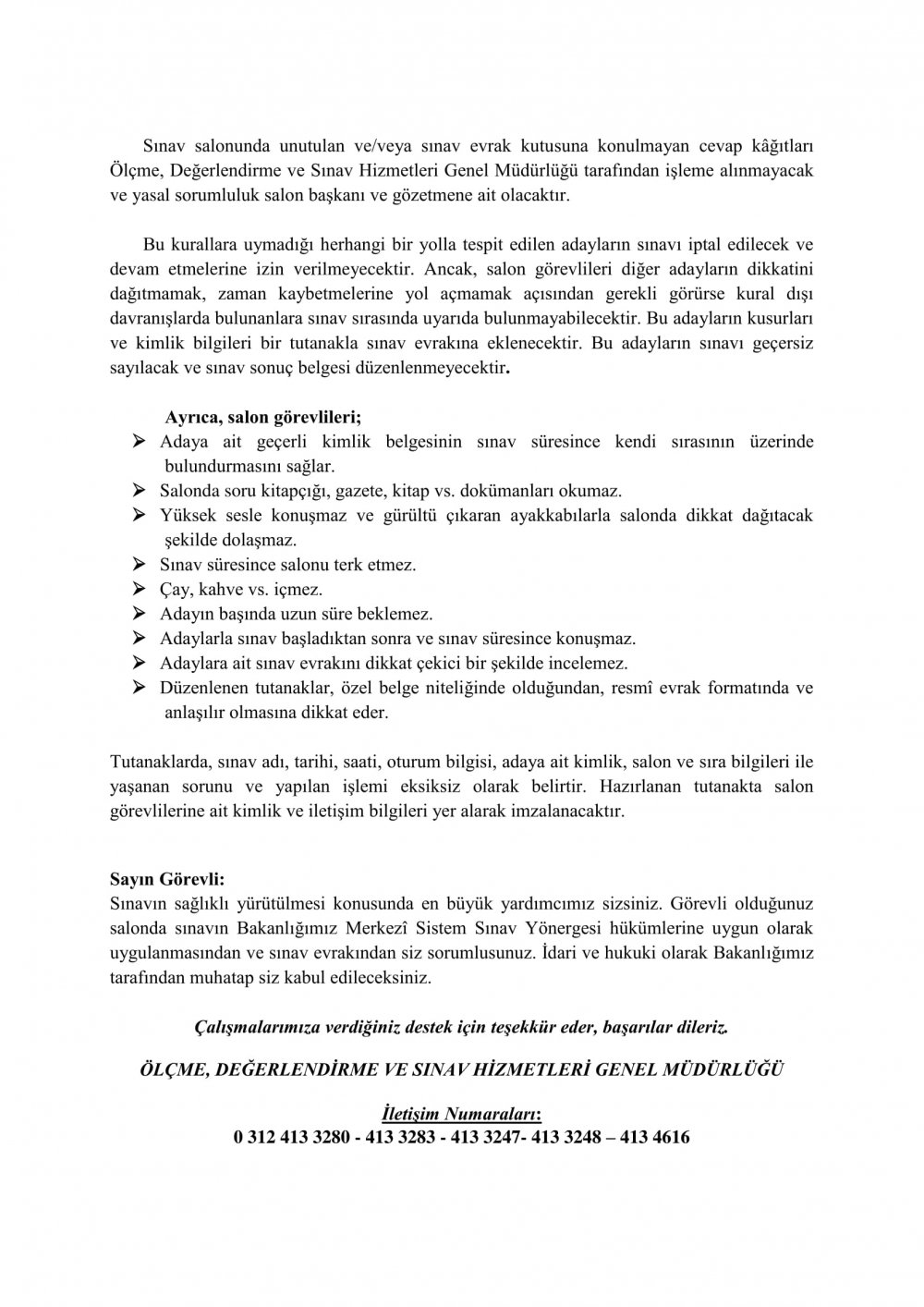 Adaylık Kaldırma Yazılı Sınavında Dikkat Edilecek Hususlar