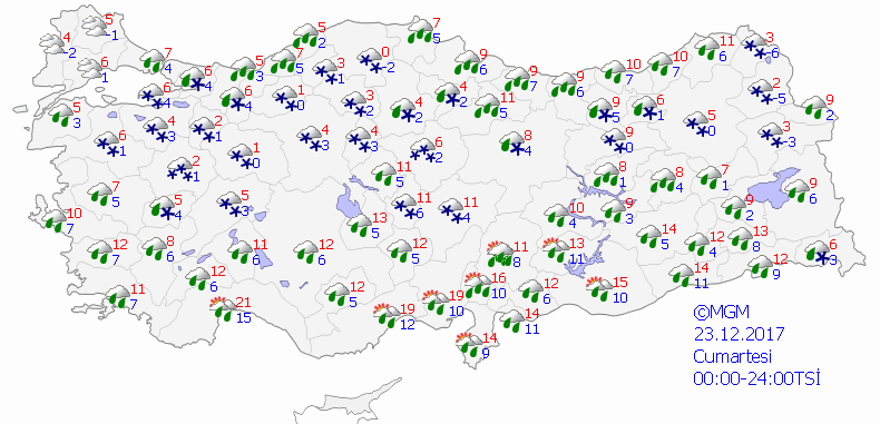 Yarın kar yağışı bekleniyor. Kar yağışı olacak iller