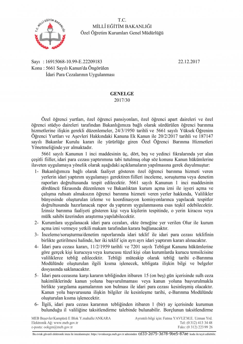 MEB'den Yeni Genelge