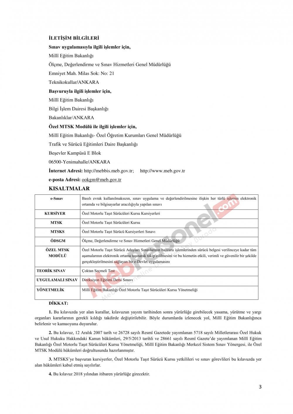 MEB, MTSK Uygulama Kılavuzunu Yayımladı