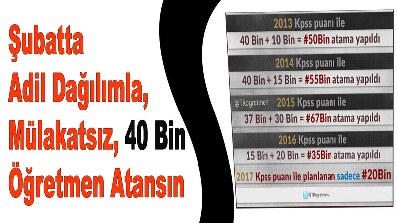"Ahenkli" 40 Bin Öğretmen Ataması Talebi Gündeme Oturdu