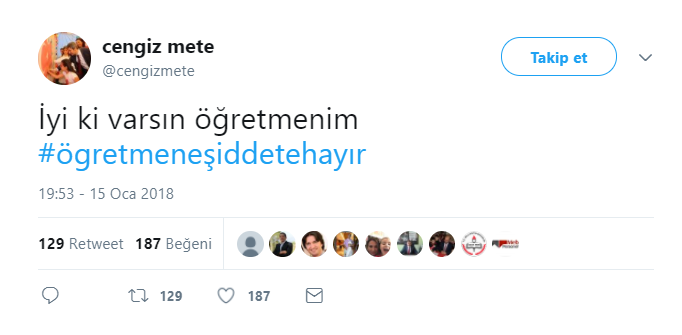 "Öğretmene Şiddete Hayır" Etiketi Sosyal Medyada Rekor Kırdı