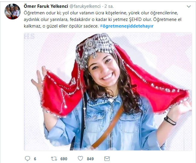 "Öğretmene Şiddete Hayır" Etiketi Sosyal Medyada Rekor Kırdı