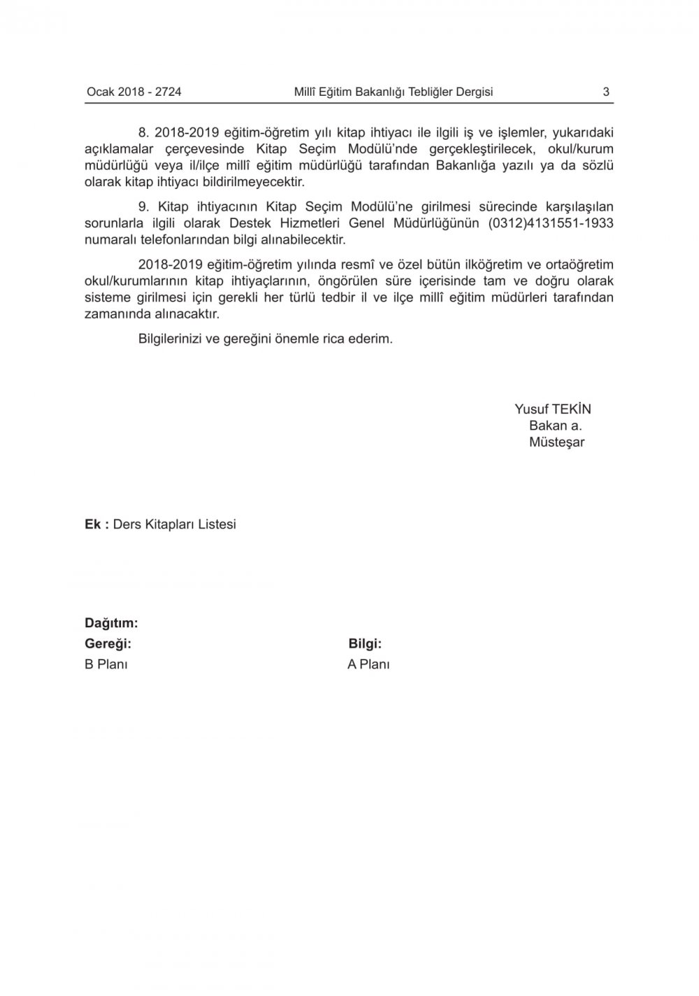 2018-2019 Eğitim-Öğretim Yılında Okutulacak Ders Kitapları Belli Oldu