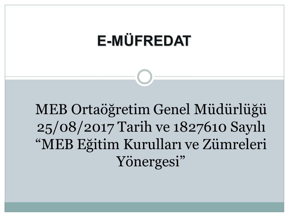 e-Müfredat Nedir? Nasıl Kullanılır?