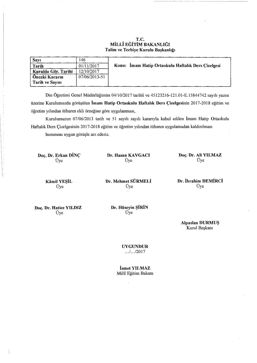 2018-2019 Eğitim Öğretim Yılında Okutulacak Seçmeli Dersler