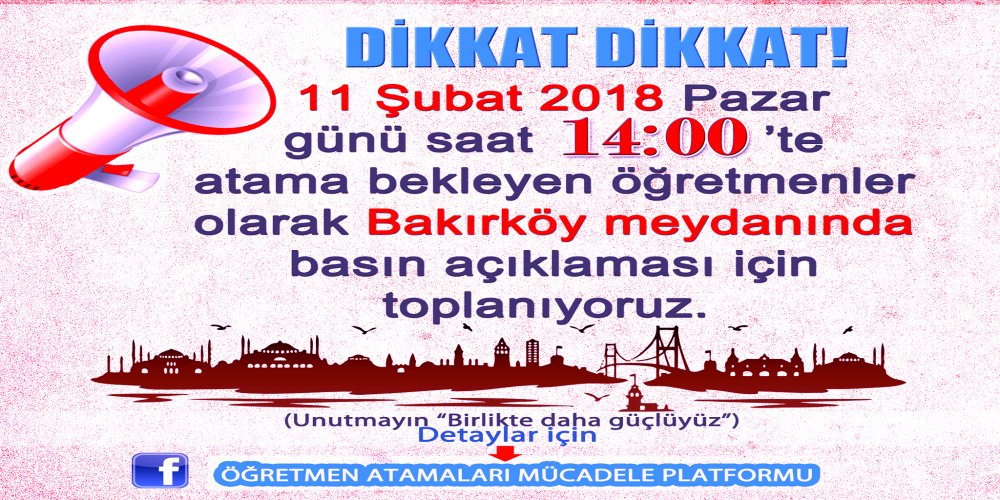 Atama Bekleyen Öğretmenler Basın Açıklaması Yapacak