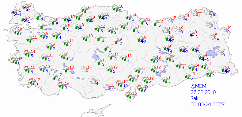 Kar yağışı geliyor- Haritalı