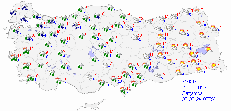 Yoğun kar yağışı Türkiye'yi etkisi altına alacak. Kar yağışı olan iller
