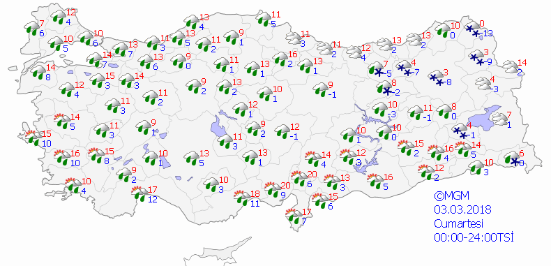 Yoğun kar yağışı Türkiye'yi etkisi altına alacak. Kar yağışı olan iller