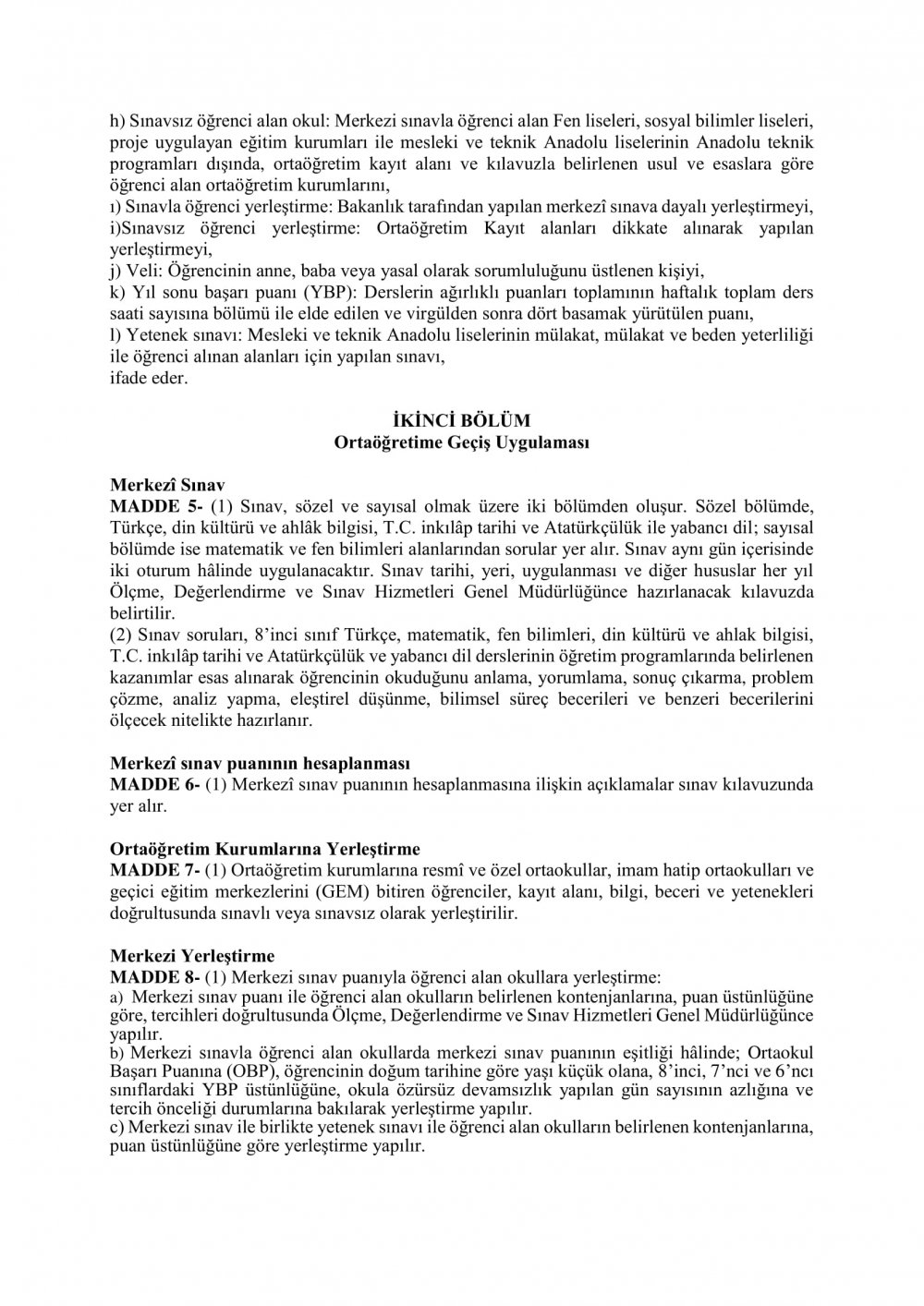 MEB ORTAÖĞRETİME GEÇİŞ YÖNERGESİ YAYIMLANDI