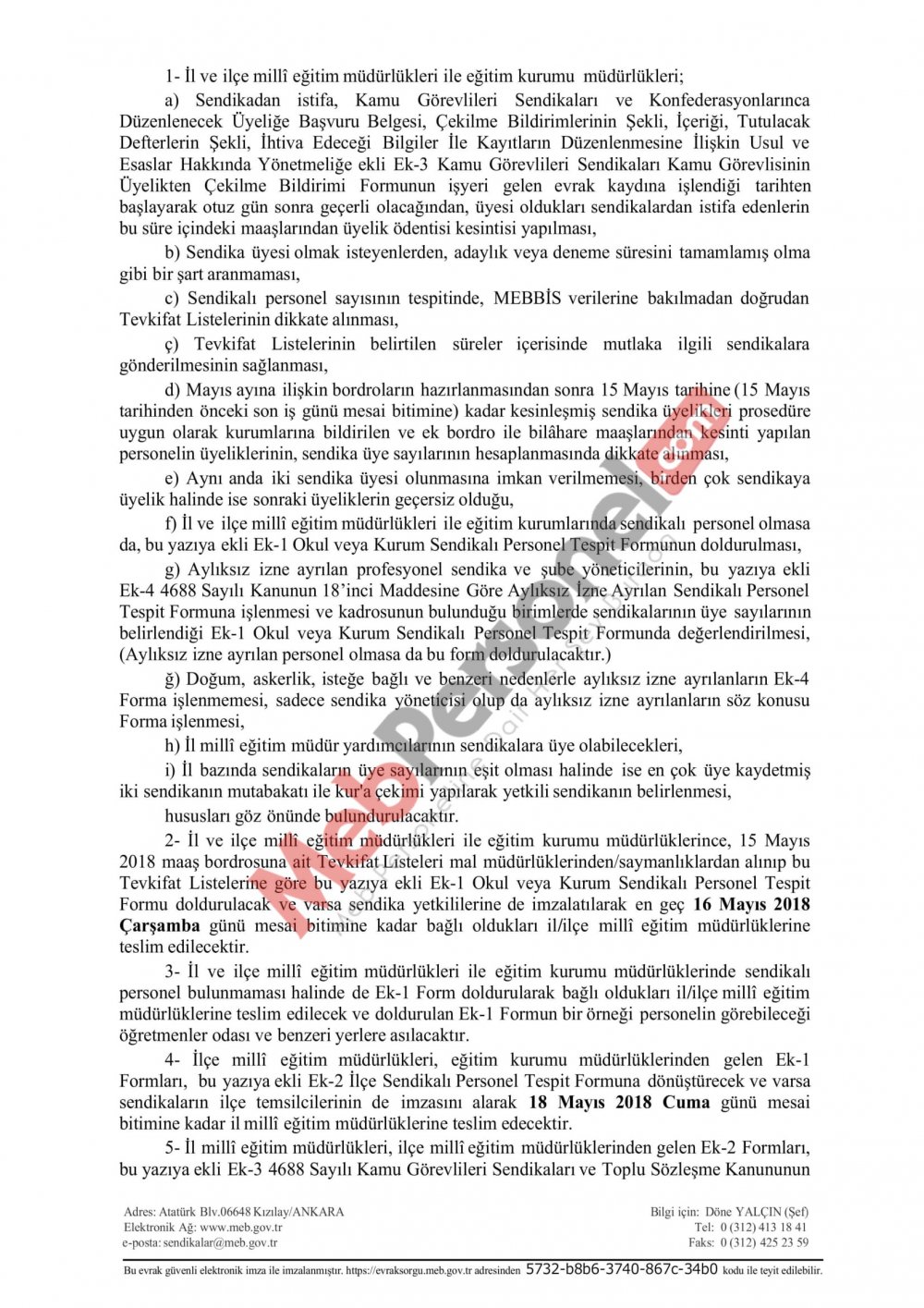 Yetkili Sendika Belirleme Süreci Başlıyor