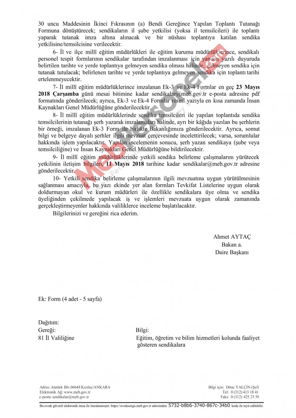 Yetkili Sendika Belirleme Süreci Başlıyor