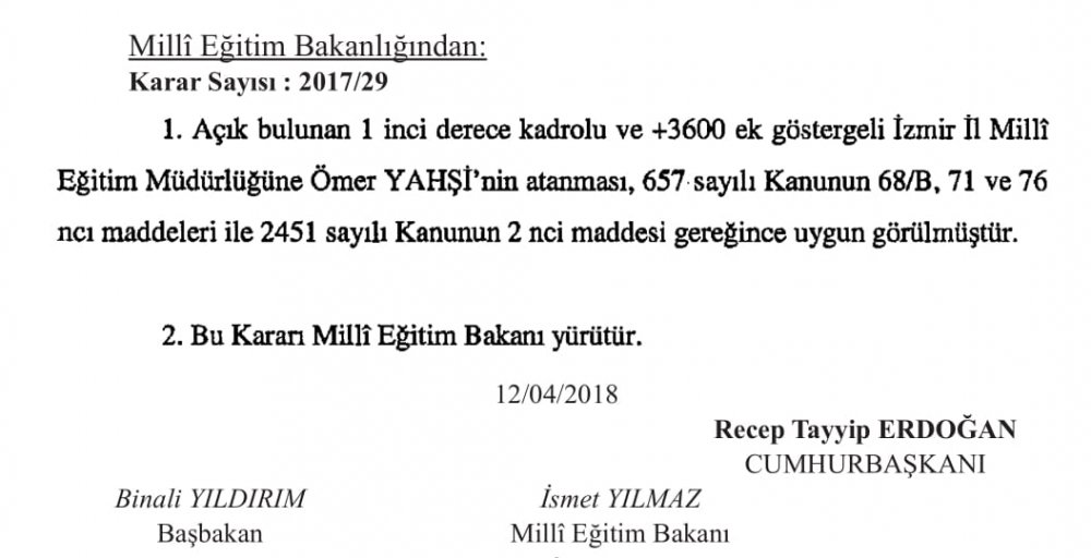 MEB'de Yeni İl Müdürü Ataması yapıldı!