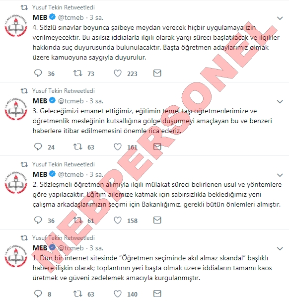 MEB'den Sözleşmeli Öğretmenlik Mülakatları Hakkında Açıklama