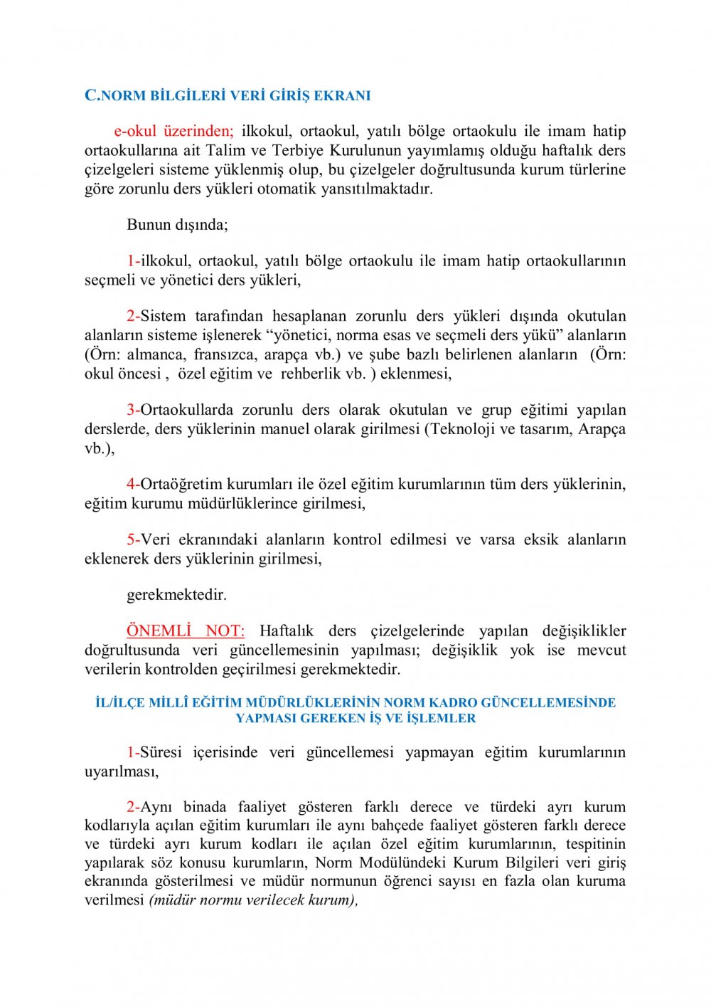 MEB'de Norm Güncelleme Süreci Başlıyor. MEB'in Resmi Yazısı ve Dikkat Edilecek Hususlar