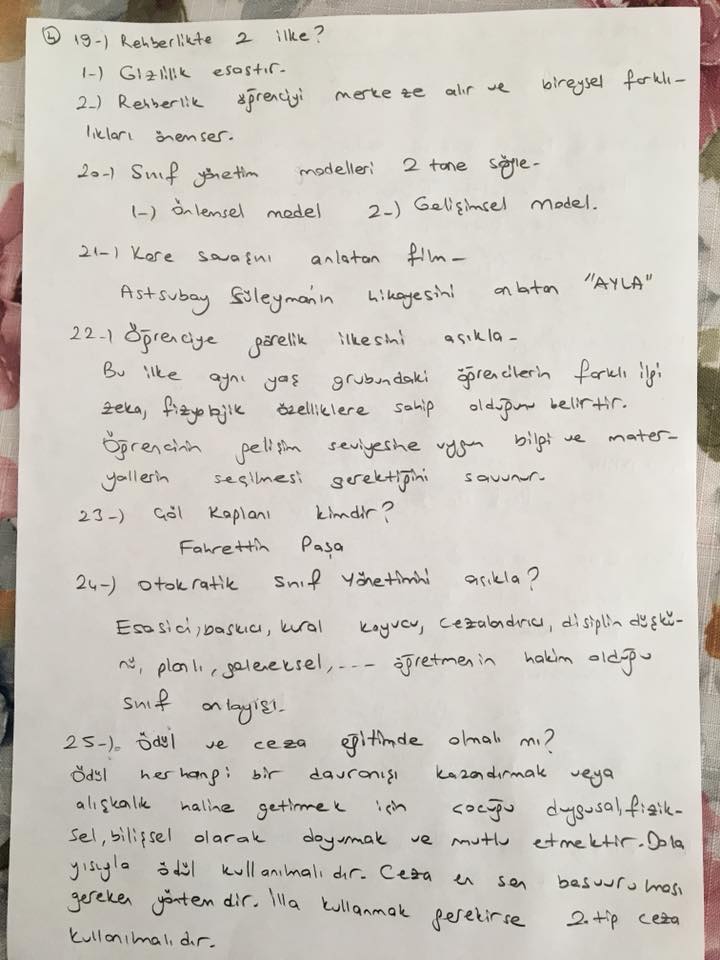 Sözleşmeli Öğretmen Atamaları Mülakatında Sorulan Sorular-2018
