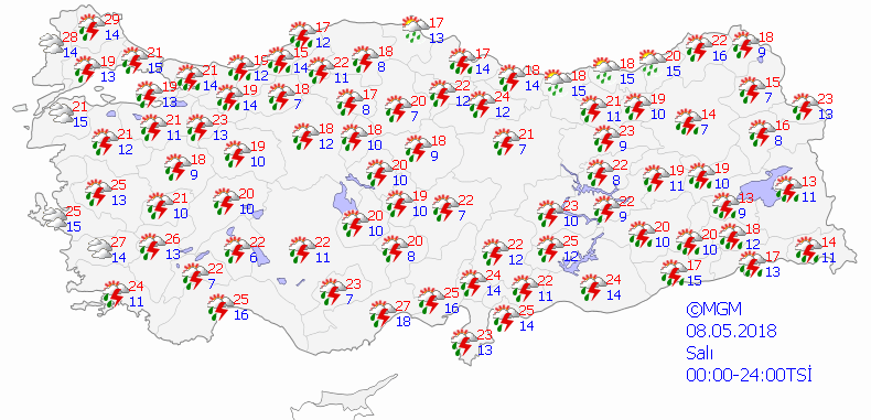 Meteoroloji'den şiddetli yağış uyarısı-Haritalı