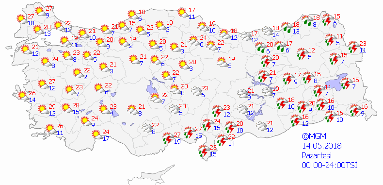 Meteoroloji'den bazı iller için şiddetli yağış uyarısı-Haritalı