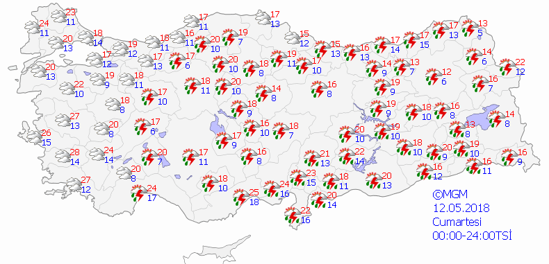 Meteoroloji'den şiddetli yağış uyarısı-Haritalı