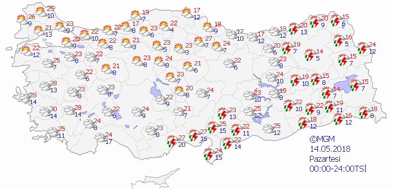 Meteoroloji'den şiddetli yağış uyarısı-Haritalı