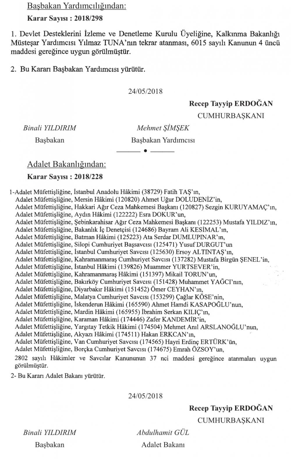 BAKANLIKLARA ÜST DÜZEY ATAMALAR YAPILDI