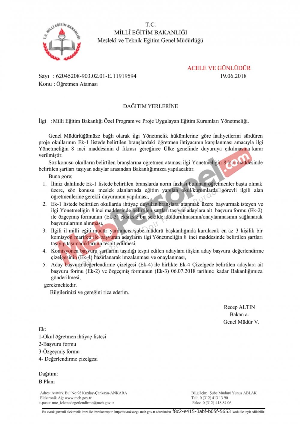 Proje Okullarına Öğretmen Ataması Yapılacak. Başvuru Şartları ve İllere Göre Kontenjanlar Haberimizde
