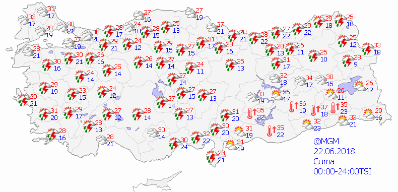 Ülke genelinde yağış var-Haritalı