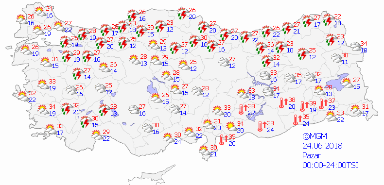 Ülke genelinde yağış var-Haritalı