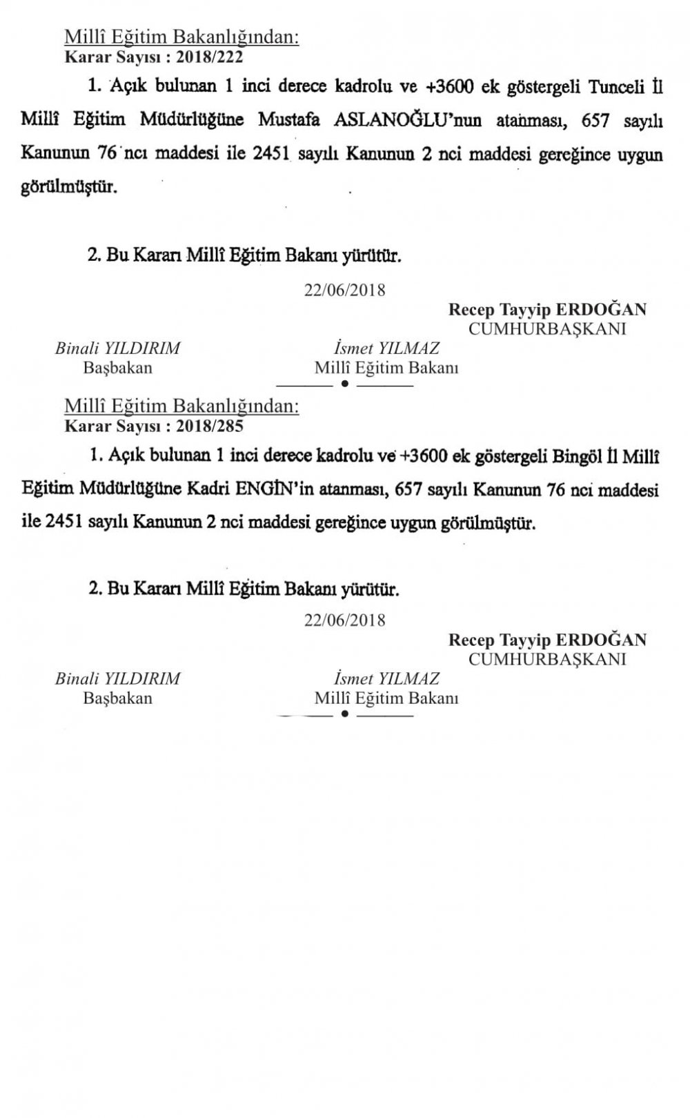 4 İl'e Yeni İl Milli Eğitim Müdürü Ataması Yapıldı