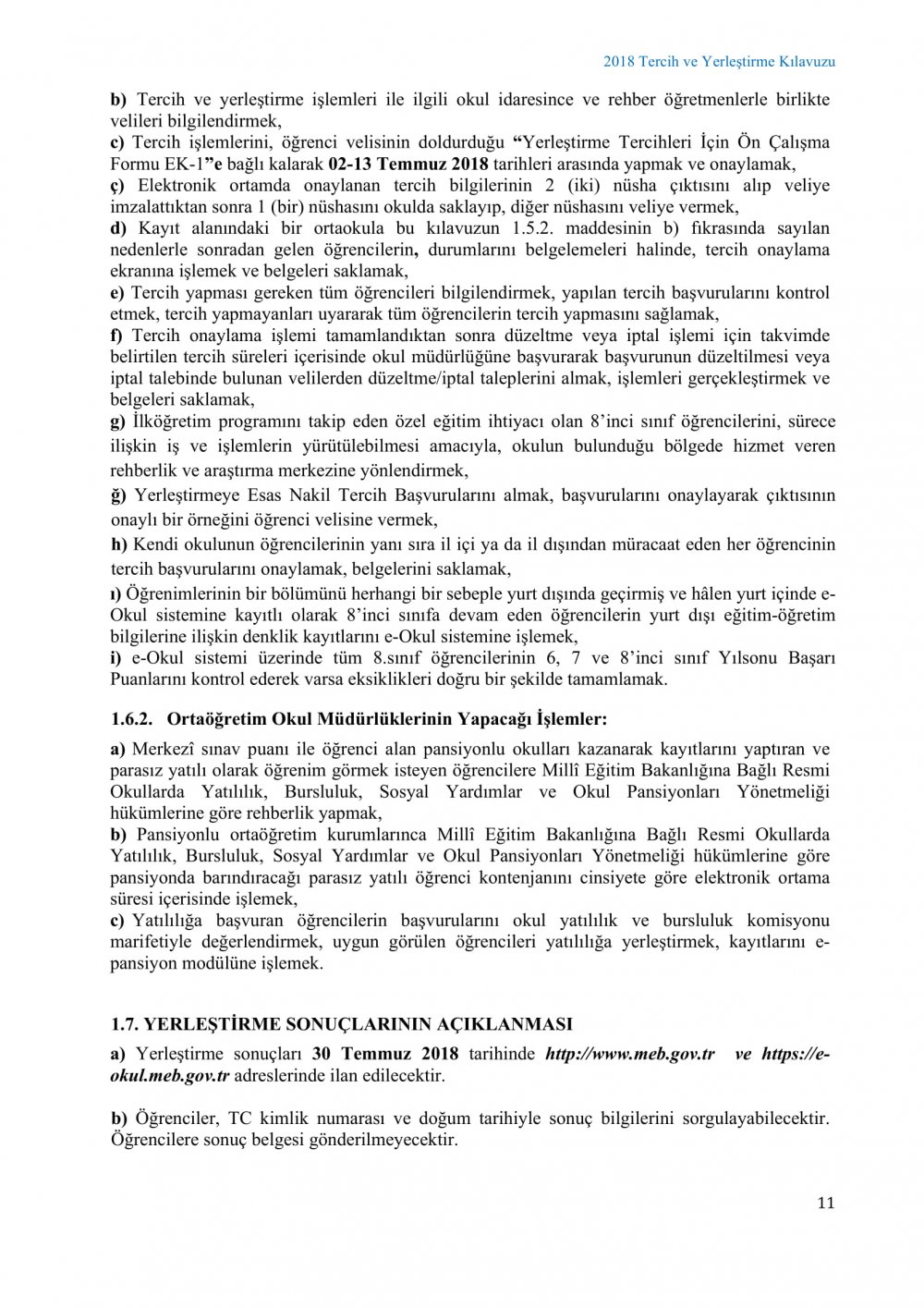 Liselere Geçiş Sistemi Tercih ve Yerleştirme Kılavuzu Yayımlandı