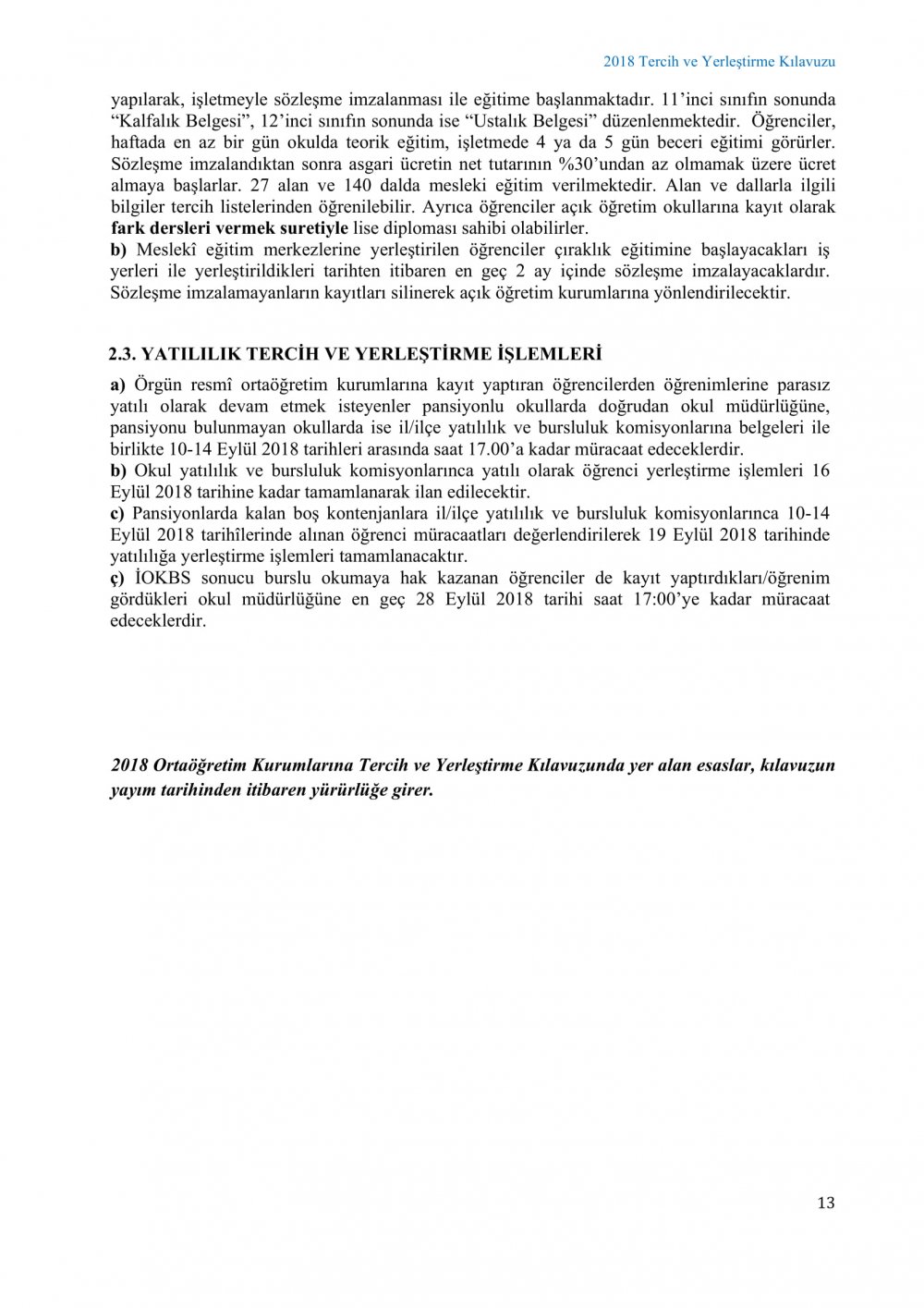 Liselere Geçiş Sistemi Tercih ve Yerleştirme Kılavuzu Yayımlandı